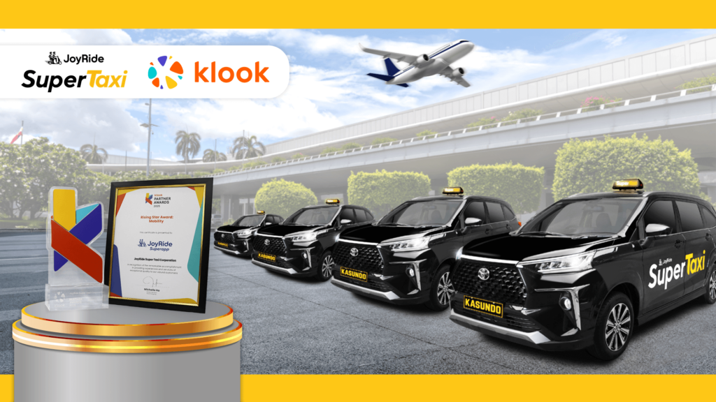 JoyRide’s Super Taxi Airport Transfer dubbed as “Rising Star” by Klook
