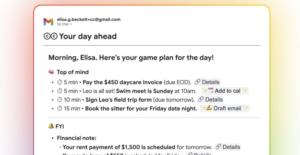 Meet Google Labs CC: The AI Assistant That Emails You Every Morning